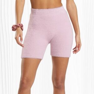 Gymshark Whitney Eyelash Knit Blush Pink Training High-Rise Bike Shorts size S